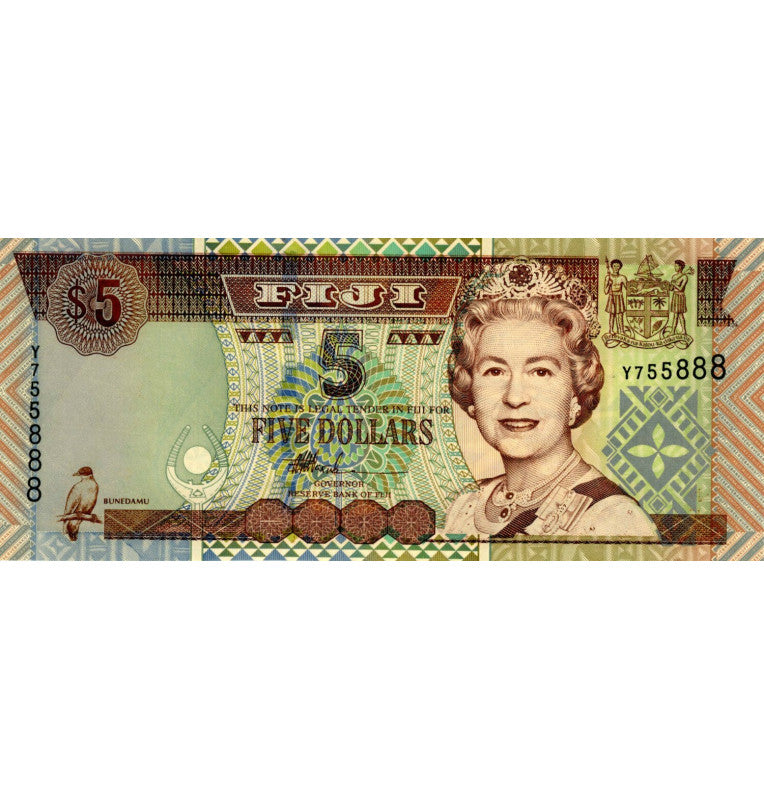 Fiji 5 Dollars 2002 ND Pick 105b